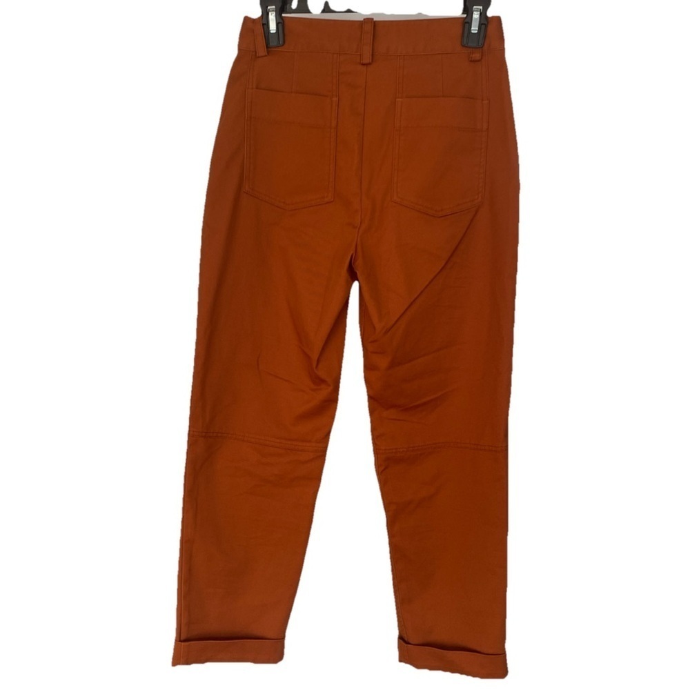 Derek Lam 10 Crosby Therese Cropped Straight Leg Trouser Pants cinnamon D-17 - Picture 4 of 10